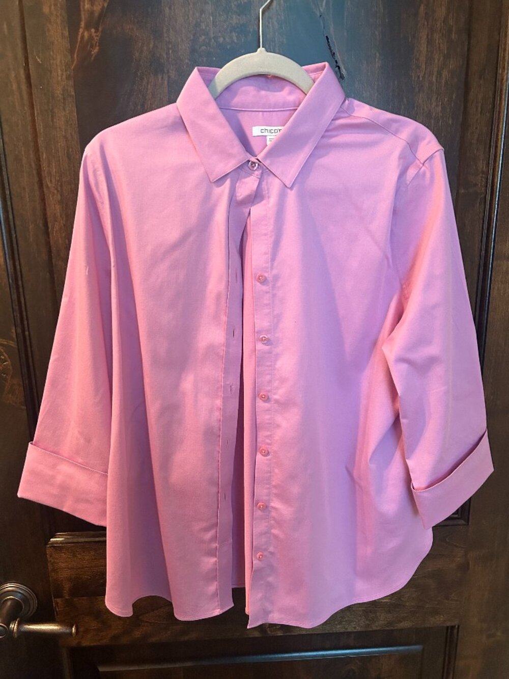 Chico's pink blouse